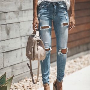 Kancan distressed skinny jeans